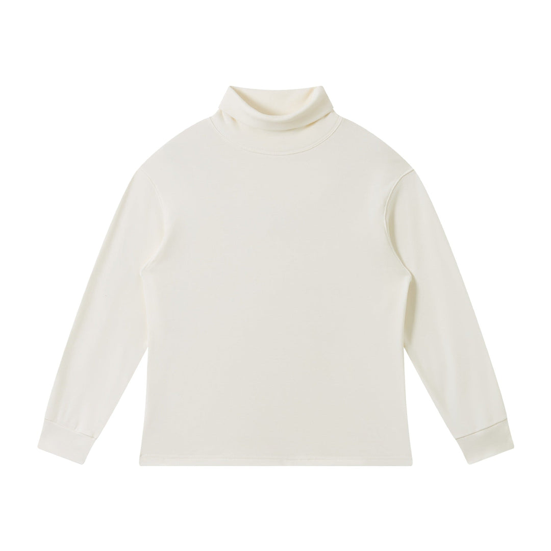 Damen Feinstrukturierter Rollkragen‑Sweater aus Baumwollmix mit Raglanärmeln Echoarchiv
