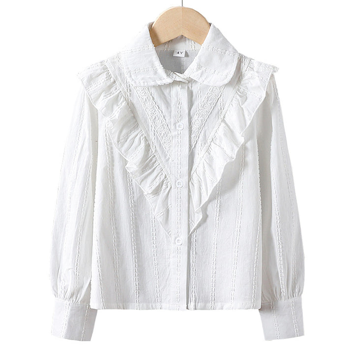 Damen Bluse mit Rüschendetails und feinen Stickereien Echo Archiv