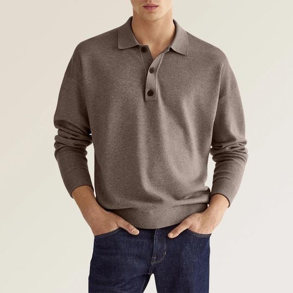 Herren Pullover mit Knopfleiste und weitem Schnitt Echoarchiv