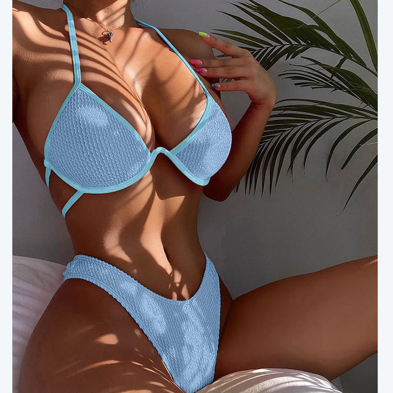 Damen Triangel-Bikini mit strukturiertem Oberteil und hoher Taille Echo Archiv