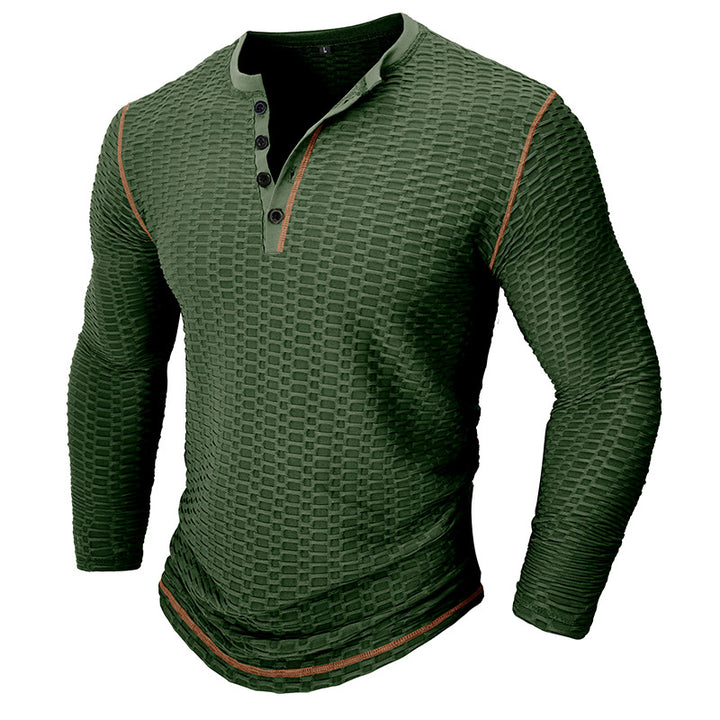 Herren strukturiertes Langarmshirt Echoarchiv