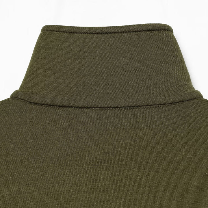Damen Cropped Sweatjacke mit hohem Funnelkragen, durchgehendem Reißverschluss und tailliertem Saum Echoarchiv