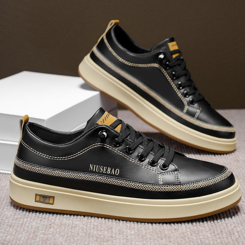 Damen Modische Ledersneakers mit bequemer Dämpfung und rutschfester Sohle Echo Archiv