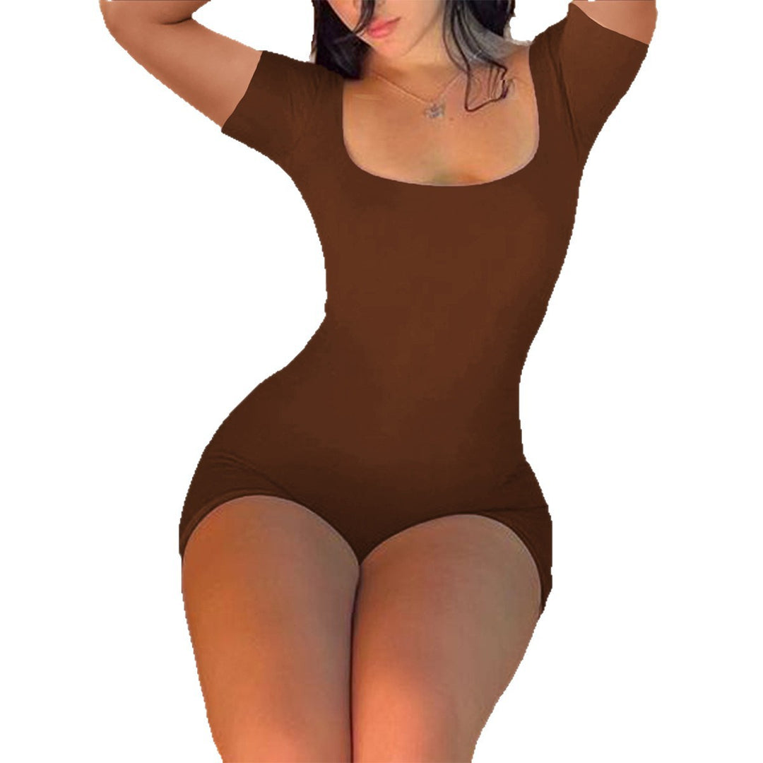 Damen Figurbetontes Body mit kurzen Ärmeln Echo Archiv