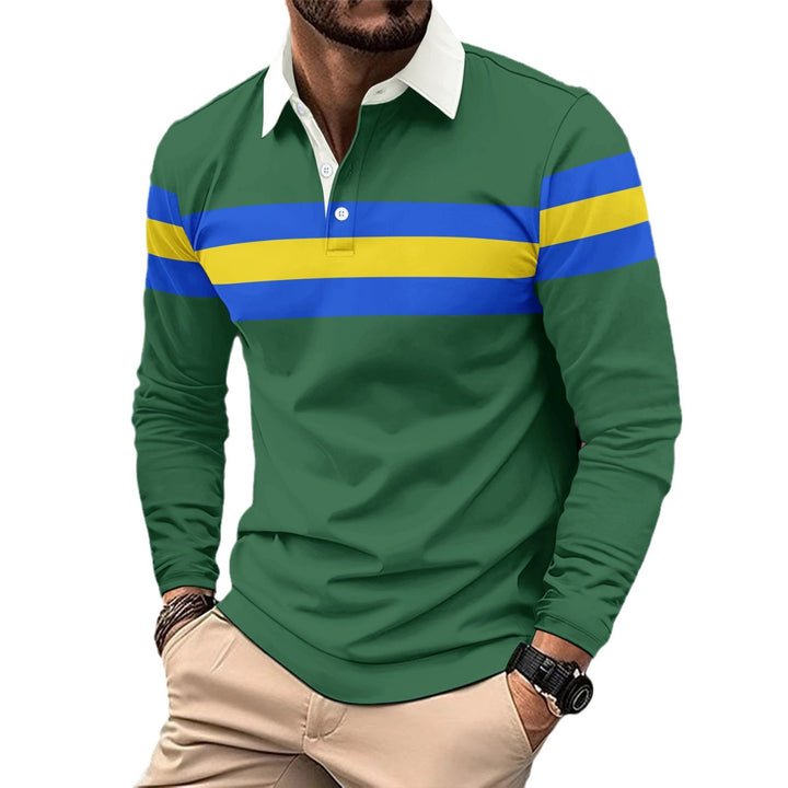 Herren Sportliches Langarmshirt mit bunten Streifen Echoarchiv