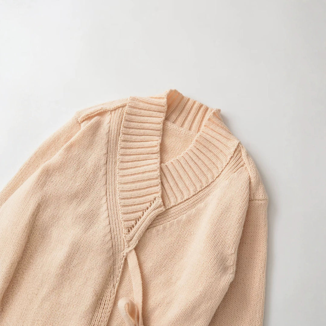Damen Oversize Strickcardigan mit Bindegürtel und Schalkragen Echo Archiv