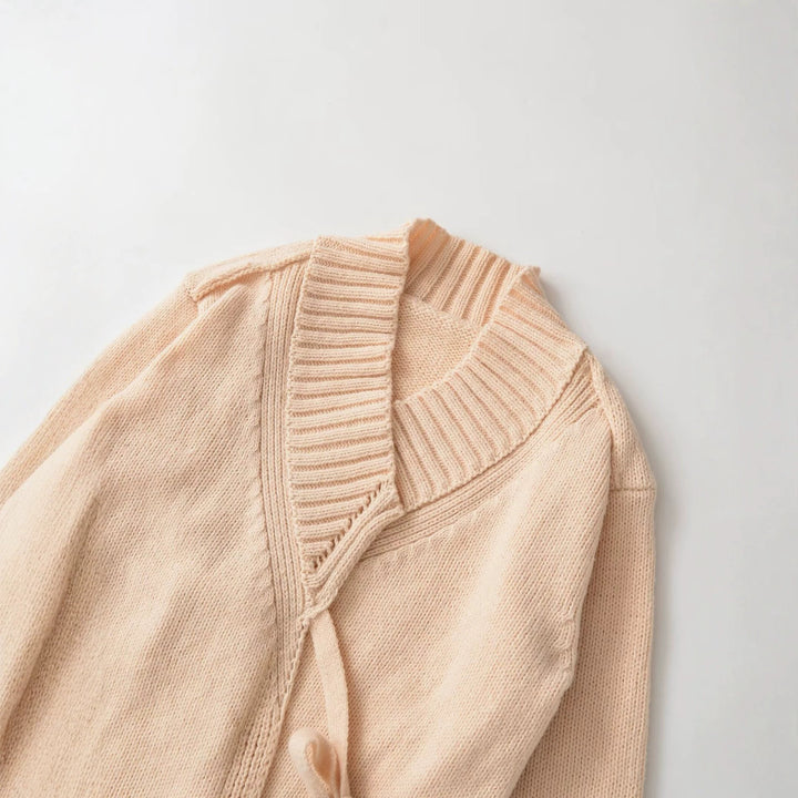 Damen Oversize Strickcardigan mit Bindegürtel und Schalkragen Echo Archiv
