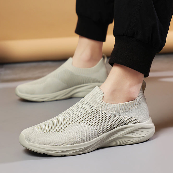 Unisex nan elastischer Strick-Schlupfschuh mit ergonomischer Dämpfungssohle und Fersenlasche Echo Archiv