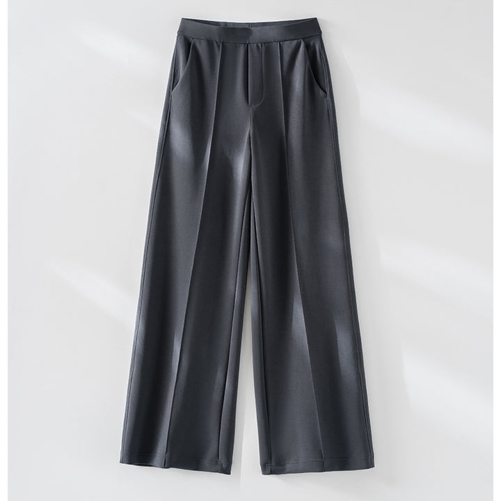 Damen Weite Palazzo-Hose aus Ponte-Jersey mit elastischem Komfortbund und Bügelfalte Echoarchiv