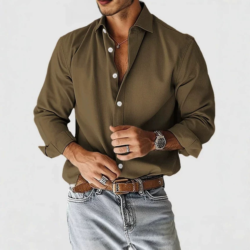 Herren Modisches Langarmhemd – Arvello