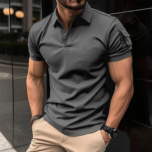 Herren Poloshirt mit praktischem Taschen-Design Echoarchiv