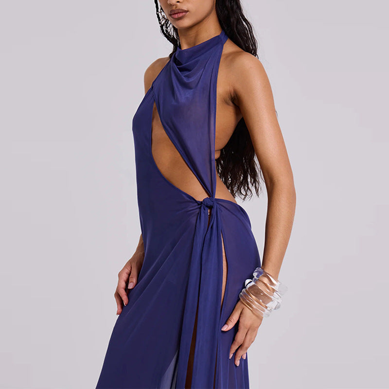 Damen Elegantes Cut-Out Maxikleid Echo Archiv