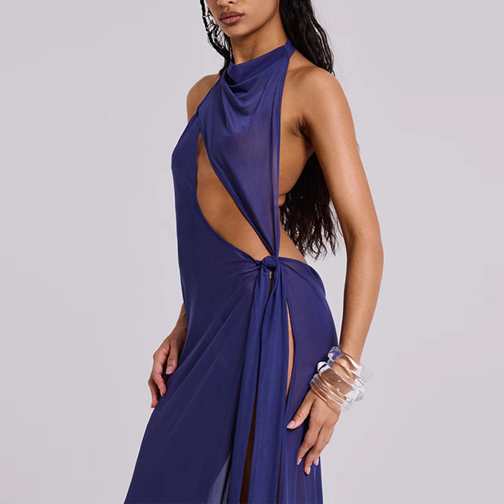 Damen Elegantes Cut-Out Maxikleid Echo Archiv