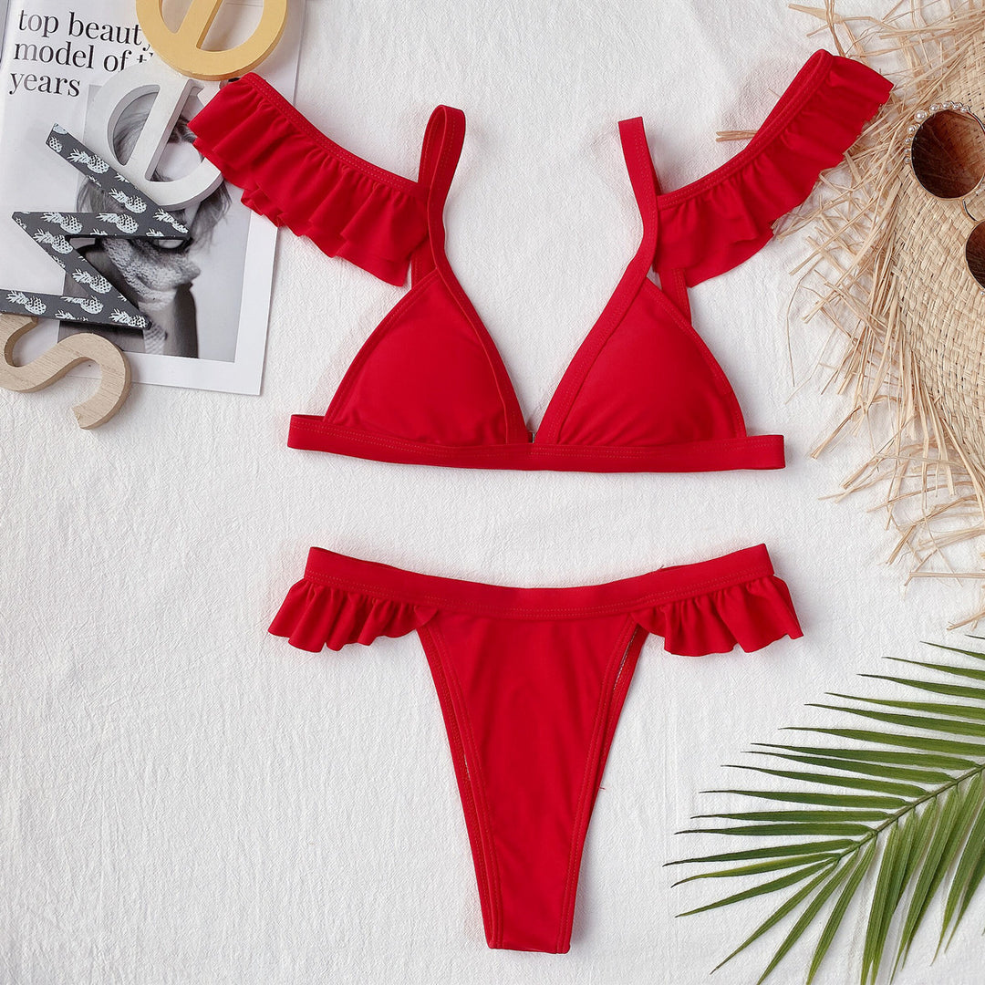 Damen sexy Bikini mit verspielten Rüschen Echo Archiv