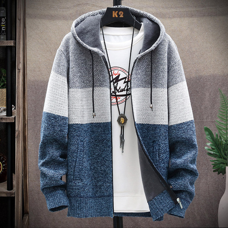 Herren modische Kapuzenjacke mit strukturiertem Design Echoarchiv