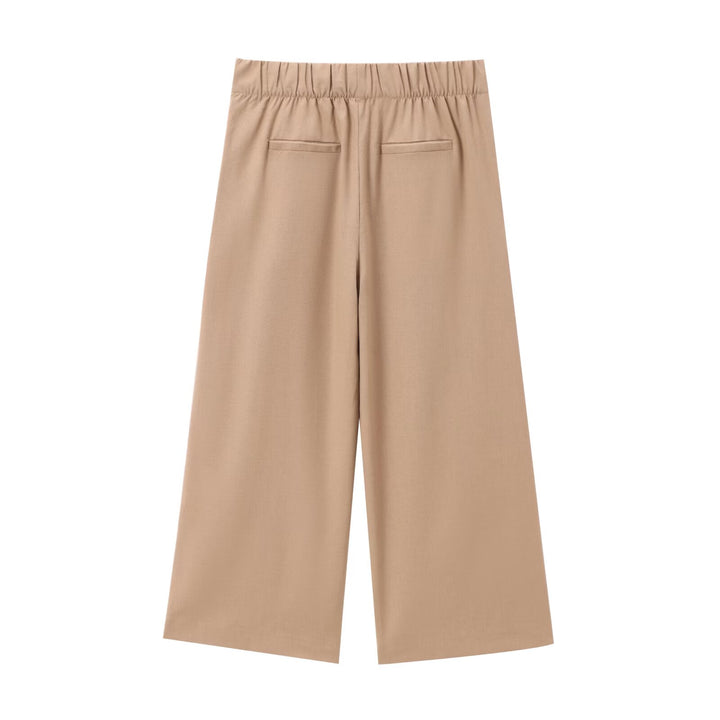 Damen Weite Culotte-Hose mit elastischem Bund und geradem Bein Echo Archiv