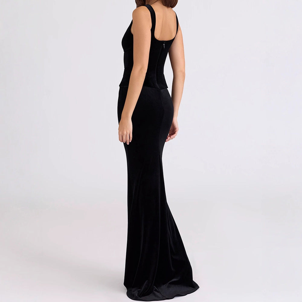 Damen Figurumspielendes Maxikleid mit elegantem Schnitt Echo Archiv