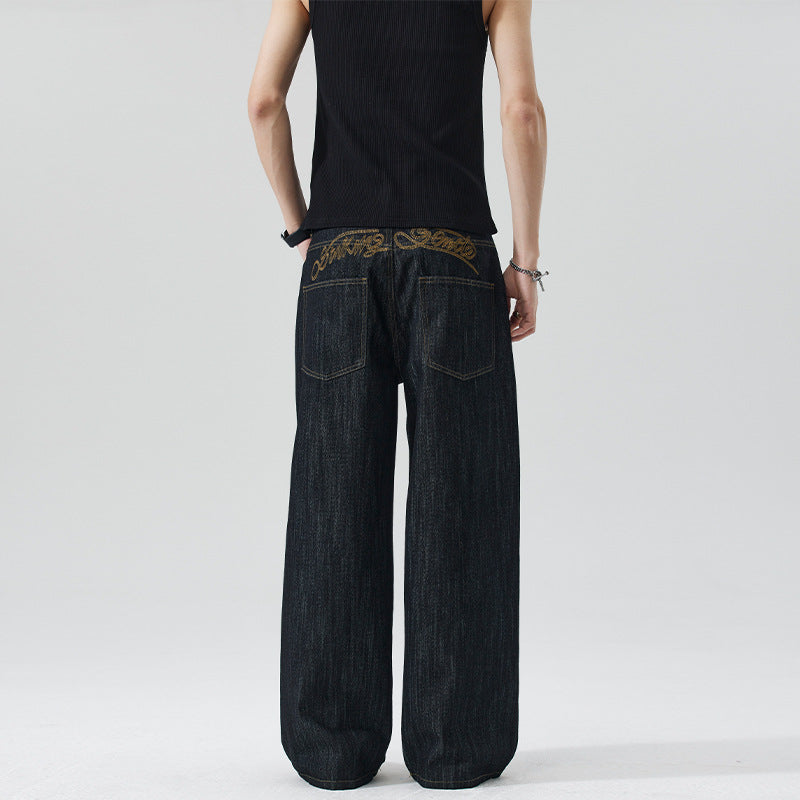 Herren Oversize-Denim-Palazzohose mit extra weitem Bein und soften Drape-Effekt Echo Archiv