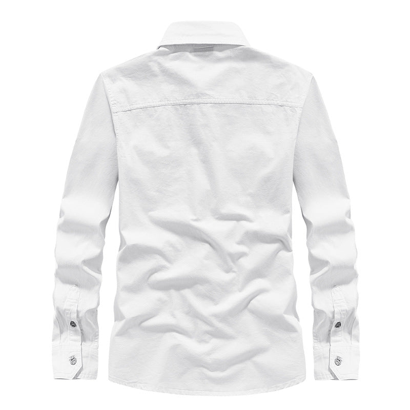 Herren Modische Hemdjacke mit aufgesetzten Taschen Echo Archiv