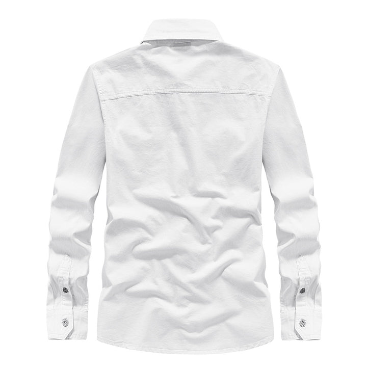 Herren Modische Hemdjacke mit aufgesetzten Taschen Echo Archiv
