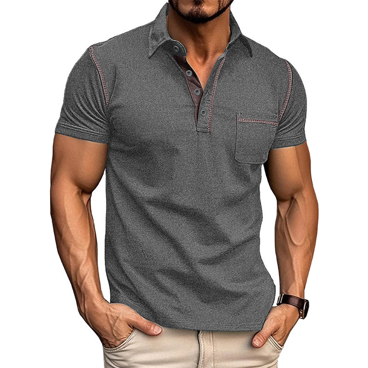 Herren Kurzarm-Poloshirt mit modernem Schnitt und praktischer Brusttasche Echoarchiv