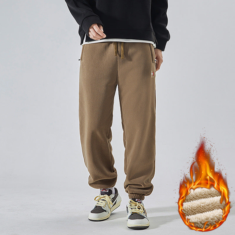Herren Gefütterte Sweatpants mit Sherpa‑Innenfutter und elastischen Bündchen Echo Archiv