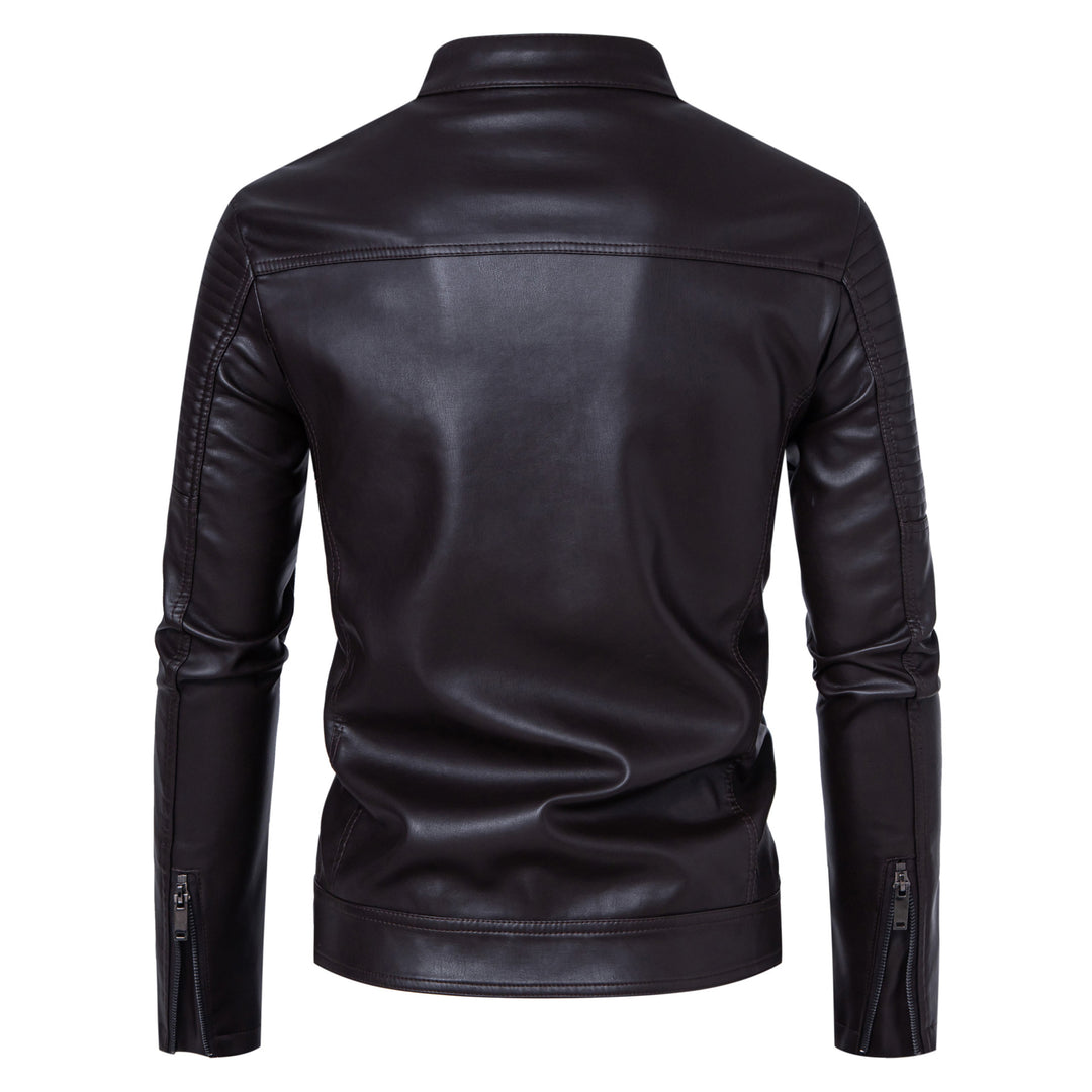 Herren Modische und derbe Lederjacke Echo Archiv