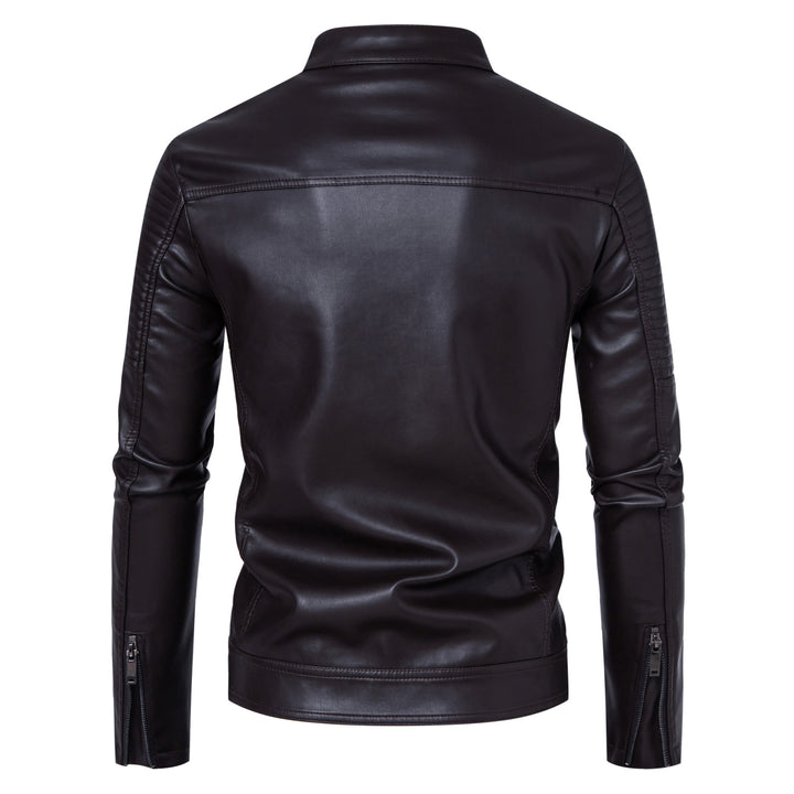 Herren Modische und derbe Lederjacke Echo Archiv