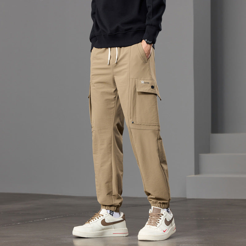 Herren Tapered Cargo-Joggerhose mit Knieeinsatz, Tunnelzugbund und Klappentaschen Echo Archiv