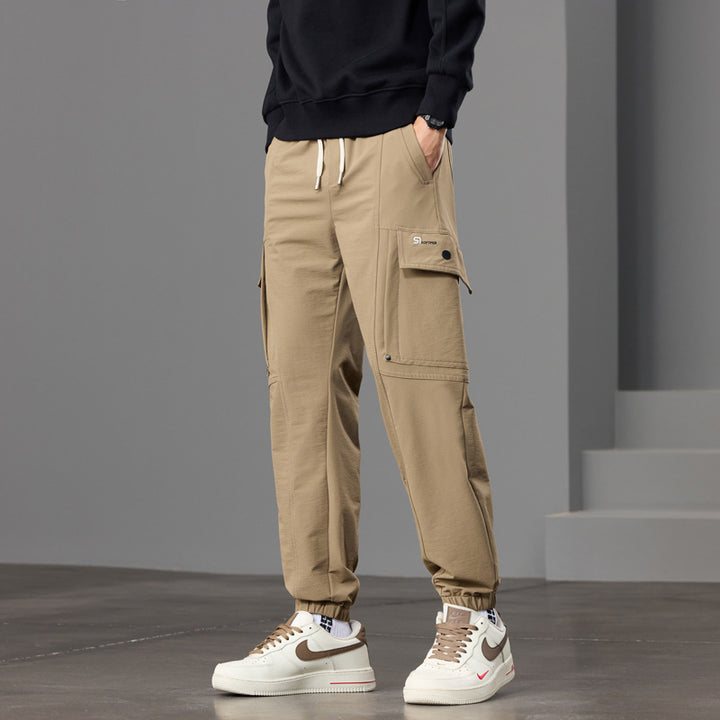 Herren Tapered Cargo-Joggerhose mit Knieeinsatz, Tunnelzugbund und Klappentaschen Echo Archiv