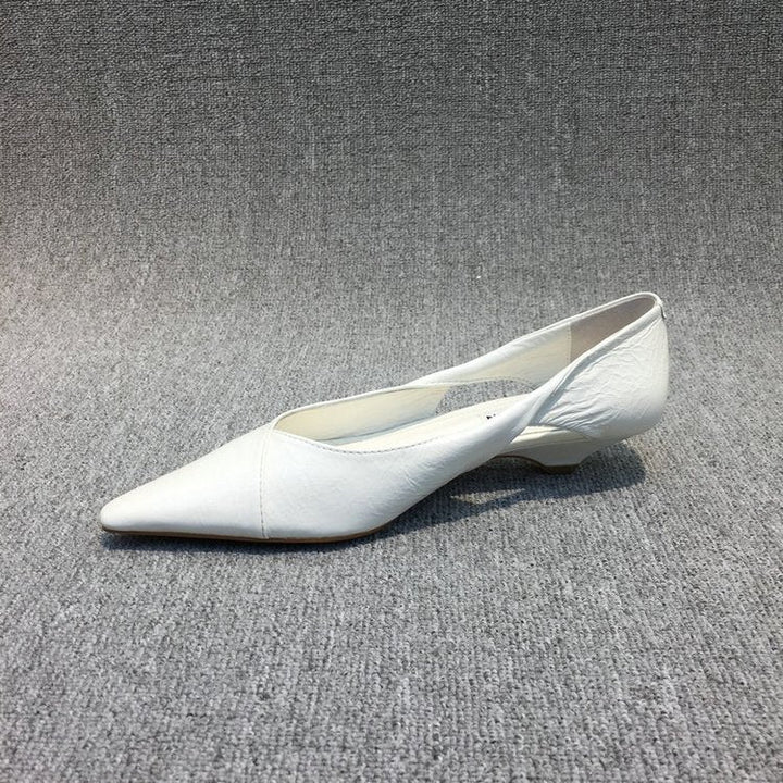 Damen Raffinierte Spitze Ballerinas mit Geschmeidiger Lederoberfläche Echoarchiv