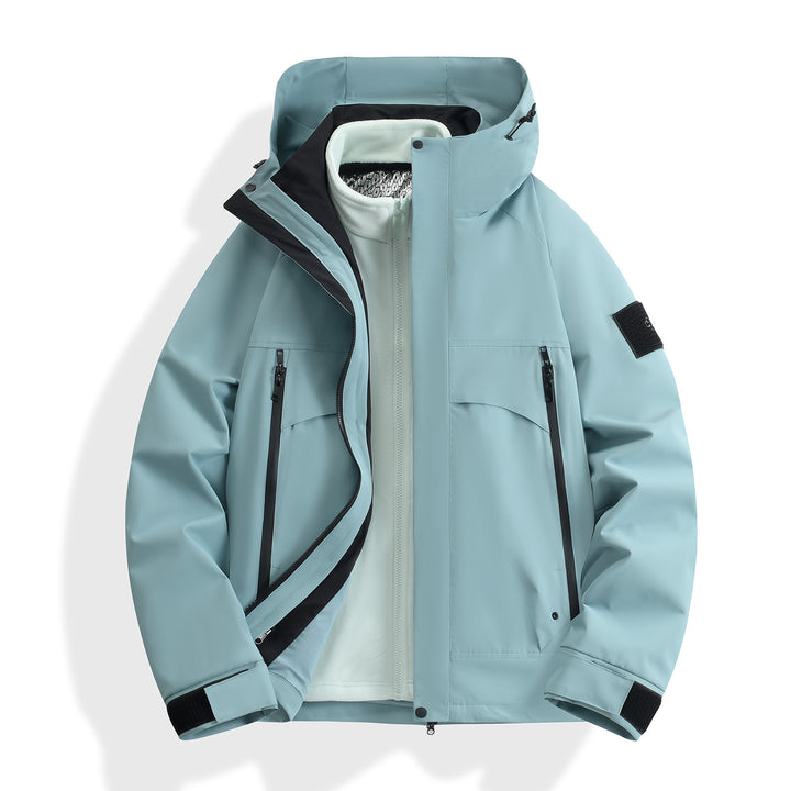 Damen wasserdichter modularer Parka mit abnehmbarer Fleece-Innenjacke und technischer Kapuze Echo Archiv