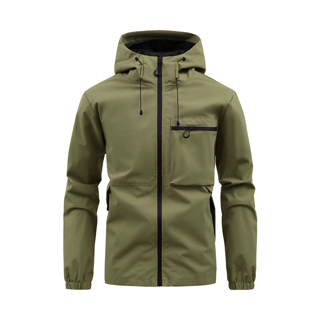 Herren wasserdichte Allwetterjacke mit verstellbarem Bund Echoarchiv