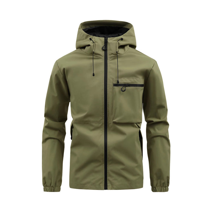 Herren wasserdichte Allwetterjacke mit verstellbarem Bund Echoarchiv