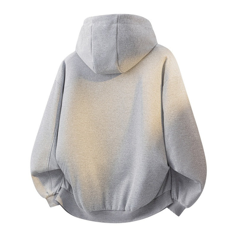 Damen Oversize-Kapuzenjacke mit Farbverlauf, Zwei-Wege-Reißverschluss & Zip-Taschen Echoarchiv