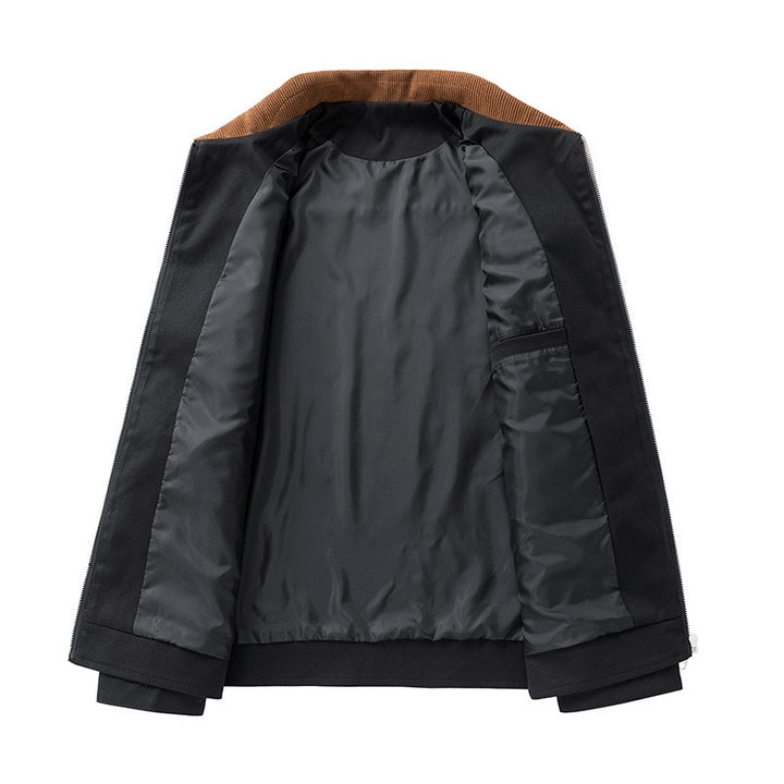 Herren Modische Übergangsjacke mit Cordkragen – Taviero