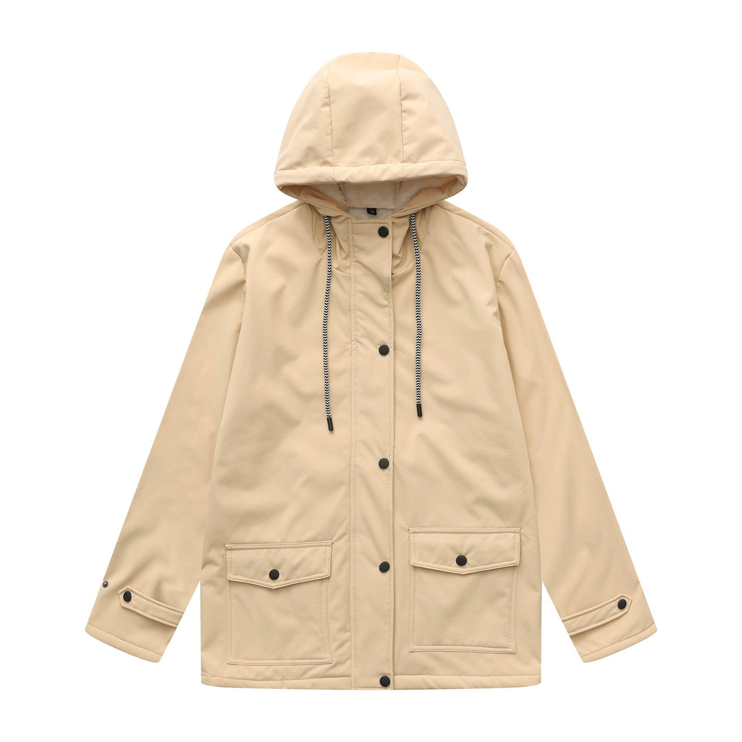 Damen nan wasserabweisender Parka mit Kapuze, fleecegefütterter Innenseite und großen Pattentaschen Echo Archiv