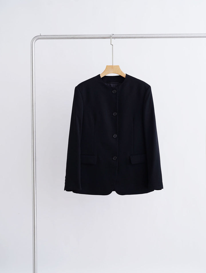 Damen Modischer Blazer mit einfachem Kragen Echoarchiv