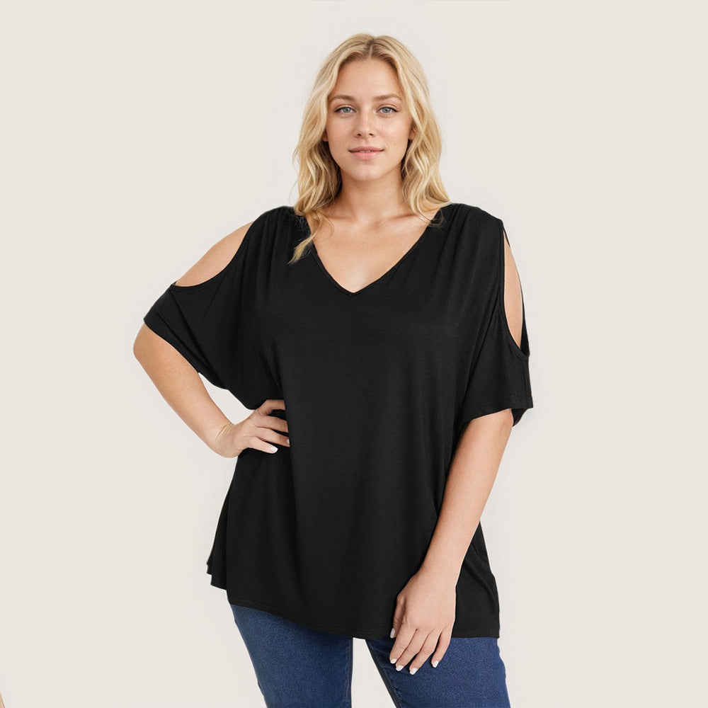 Damen Oversized T-Shirt mit Schulterauschnitten Echo Archiv