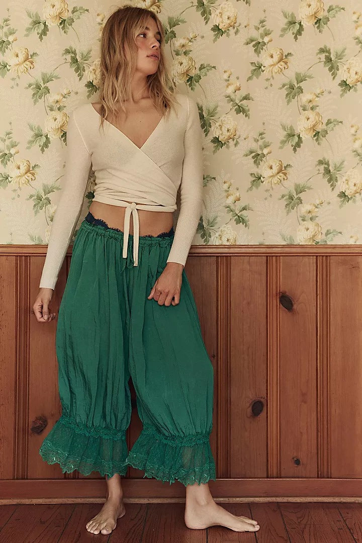 Damen Luftige und elegante Culotte mit Spitzenverzierung Echo Archiv