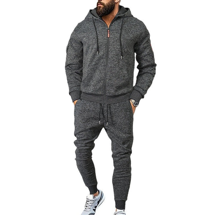 Herren sportives Freizeit-Set mit strukturiertem Hoodie und bequemen Jogginghosen Echoarchiv