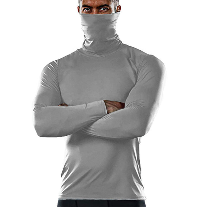 Herren funktionales Langarmshirt mit hohem Kragen und UV-Schutz Echoarchiv