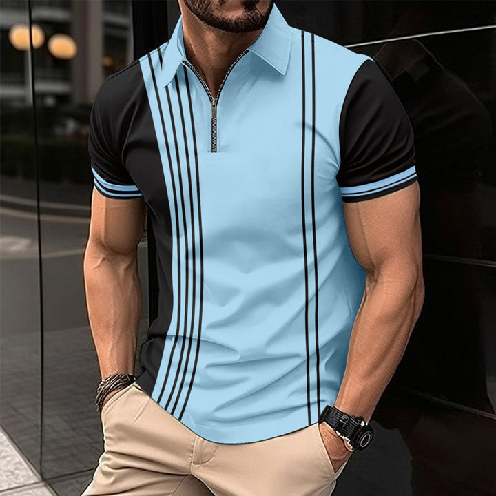 Herren Polohemd mit Reißverschluss und sportlichem Design Echoarchiv