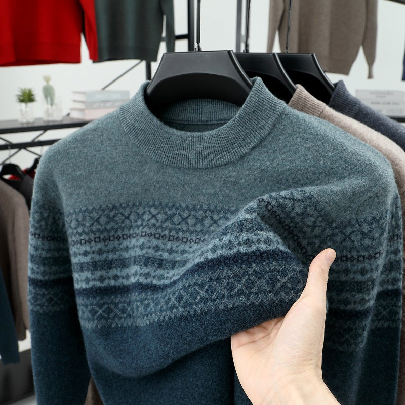 Herren Strickpullover mit kunstvollem Muster Echoarchiv