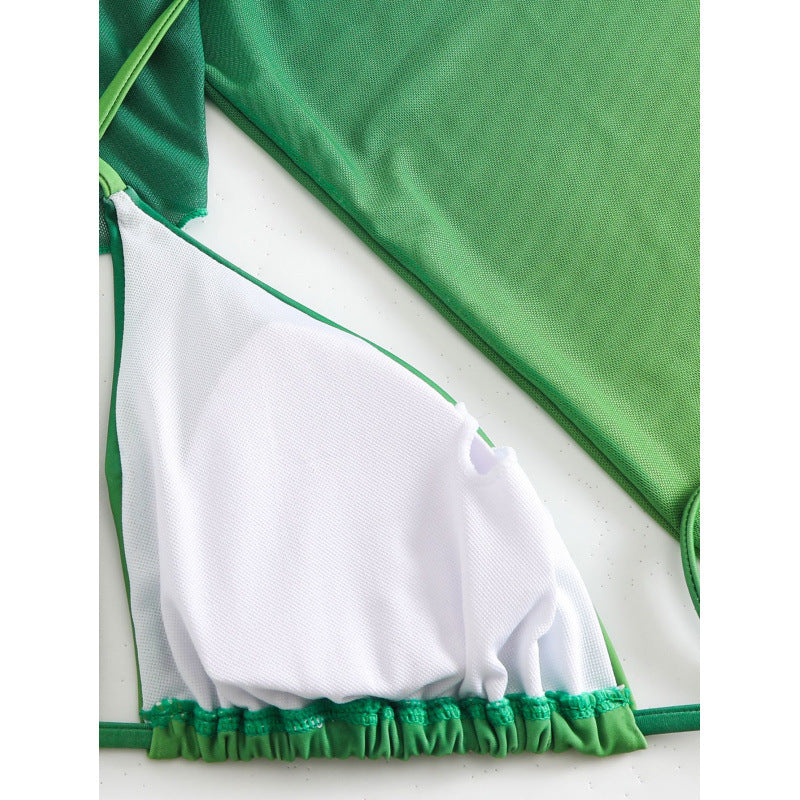 Damen Bikini-Set mit transparentem Oberteil und verstellbaren Trägern Echo Archiv