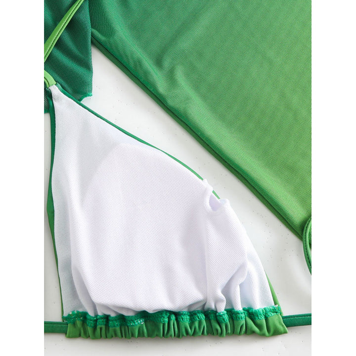 Damen Bikini-Set mit transparentem Oberteil und verstellbaren Trägern Echo Archiv