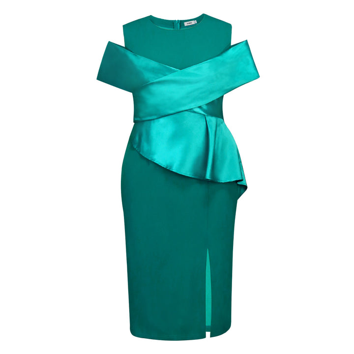 Damen Cocktailkleid mit asymmetrischem Oberteil und Drapierungsdetail Echo Archiv