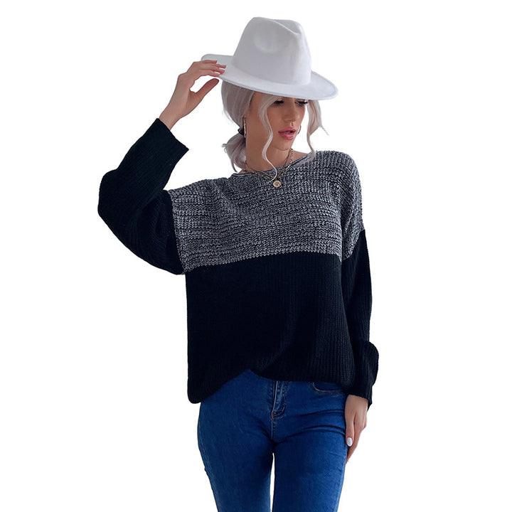Damen Lässiger Strickpullover mit asymmetrischem Design Echo Archiv