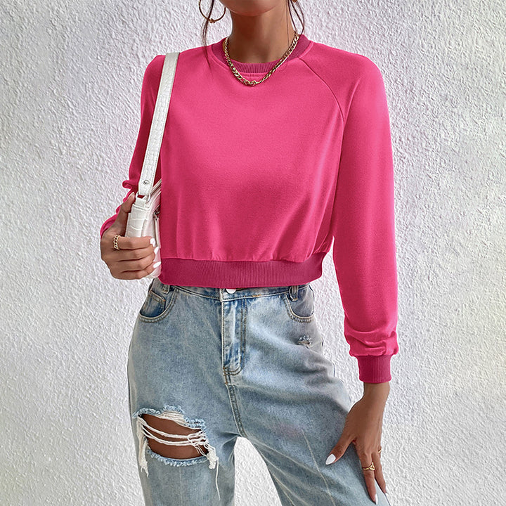 Damen Sportlicher Cropped Pullover Echo Archiv