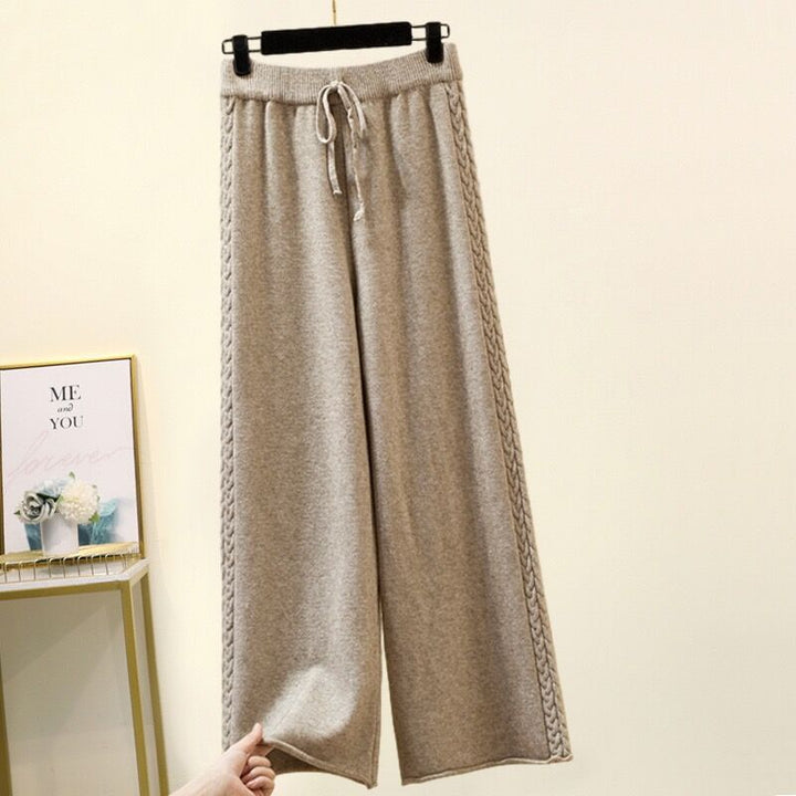 Damen Hochwertige weite Strickhose Echo Archiv